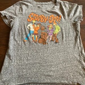 Vintage Scooby-Doo Womens Tshirt Size M/L Distressed Wear On Collar